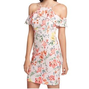 GUESS cold-shoulder form fitting dress